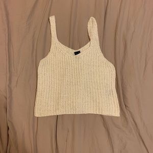 Knitted White Tank Top